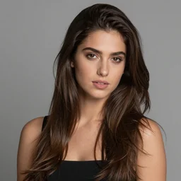 beautiful brunette argentinian - italian girl professional photo shoot suggestion realist painting
