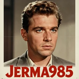 Live Action Still of Jerma985 in a film in 1950s art style on a poster, realistic, highly detailed, epic, HD quality, 8k resolution, body and headshot, film still