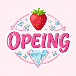 the api and bez show opening title, strawberry and diamond motif