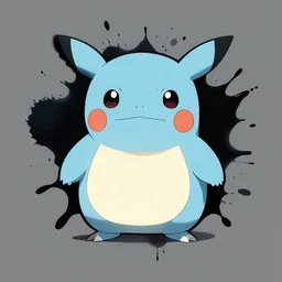 minimalist splatter paint of pokemon squirtel!!!!!!!!!!!!!!!!, portrait, gapmoe yandere grimdark, trending on pixiv fanbox, painted by makoto shinkai takashi takeuchi studio ghibli, akihiko yoshida, ken sugimori!!!!