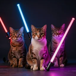 cats with lightsabers