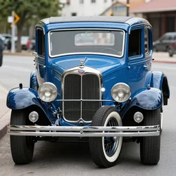 a typical american blue car from the year 1 9 3 0, photography, hyperrealistic