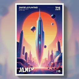 poster art by james gilleard, cgsociety, retrofuturismr