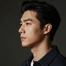 man before and after jawline surgery, photography