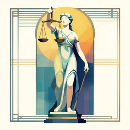 ( ( dither ) ), editorial illustration full body portrait of lady justice, modern art deco, colorful, ( ( mads berg ) ), christopher balaskas, victo ngairich grainy texture, detailed, dynamic composition, wide angle, alphonse mucha