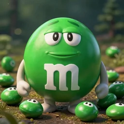 hot m & m green