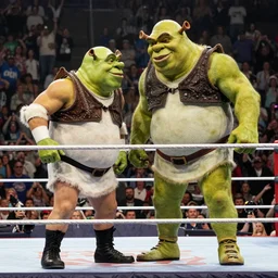 shrek vs andre the giant at wrestlemania 8, high definition, 8k
