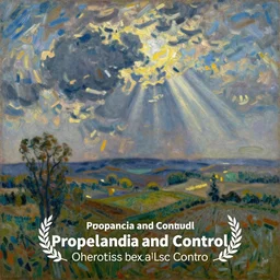 an impressionist painting titled Propaganda and Control