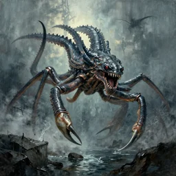 the kraken in the style of leonid afremov