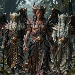 demons and gods, realistic, unreal engine render, octane render, hyper realistic, photo, 8 k