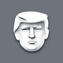 stylized minimalist face icon of donald trump, loftis, cory behance hd by jesper ejsing, by rhads, makoto shinkai and lois van baarle, ilya kuvshinov, rossdraws global illumination