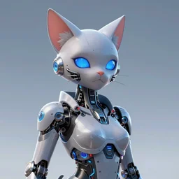 a cyberpunk cyborg cat, trending on artstation