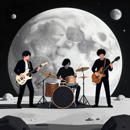 The band Univers Zéro playing a concert on the moon
