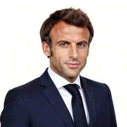 emmanuel macron portrait by akira toriyama, macron, emmanuel macron,