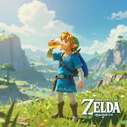 zelda link drinking beers