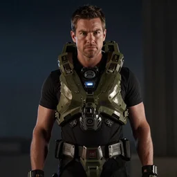 NCIS New Orleans actor Rob Kerkovich in the tv series Halo, cinematic film still