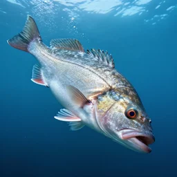 incredibly detailed atlantic cod, hyper realistci, underwter, dynamic camera angle