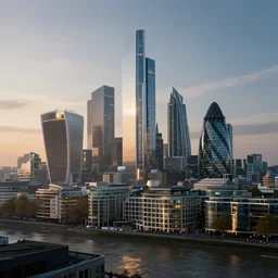 epic cinematic artwork landscape of London's skyline in the year 3000, futurism, digital art, masterpiece, 4k, fine art