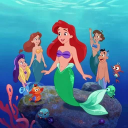 a rock band of underwater sea creatures, a still photo from'the little mermaid ( 1 9 8 9 )'