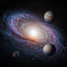 hubble james webb telescope image of new planets undiscovered and milky way galaxy from reverse
