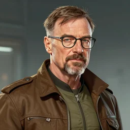 fallout 4 retro futurist illustration art of walter white, highly detailed,