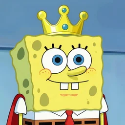 spongebob as a king on a thrown wearing a crown, closeup portrait art by donato giancola and greg rutkowski, digital art, trending on artstation, symmetry!!