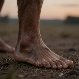 the big foot , real , found, fake, photomanipulation , brown , octane render, high detailed, atomosphere , dusk