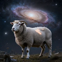 a galaxy in the shape of a sheep