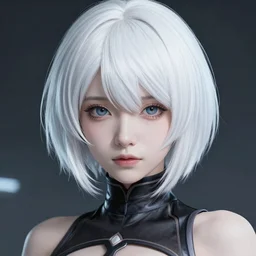 photo of a girl with short white hair, in the style of serial experiments lain, in the style of ghost in the shell, neo - future, highly detailed environment, found footage, 2 4 0 p, low quality camera, crt footage, vhs camera, depressing, lonely, movie, movie screengrab, y 2 k aesthetic, screengrab