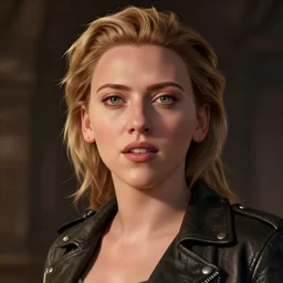 Biopunk portrait of Scarlett Johansson, Pixar style