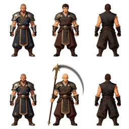 sprite sheet of ragnarok online mmorpg character, monk, art