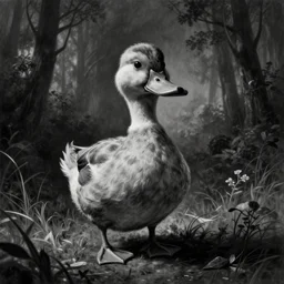 scary drawing of Duck