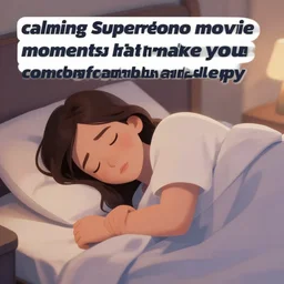 youtube thumbnail for a video titled'calming superhero movie moments that make you comfortable and sleepy'