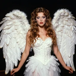 photograph of divine!!!!!!!!!!!! a devilish angel, 1 9 9 0 s, taken by martin parr, saturated colour photo, high definition, 8 k
