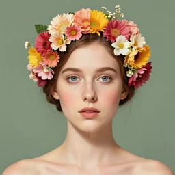full body portrait, split personality, flowers, absurdly beautiful, elegant, realistic ultrafine hyperrealistic detailed face illustration by wes anderson, intricate linework, sharp focus, bright colors, matte, octopath traveler, final fantasy, unreal engine highly rendered, global illumination, radiant light, intricate environment