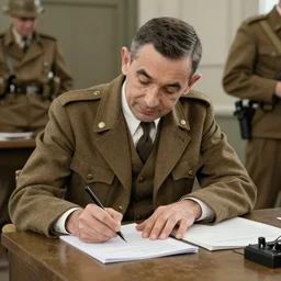 mr bean signing up for the draft, ww 2