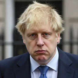 Professionally Taken Photo of a sad and bald Boris Johnson, he is looking straight into the camera, forward angle, white background, realistic, hyperrealistic, in real life, highly detailed, very detailed, 4k resolution, 8k resolution, trending on artstation, real life