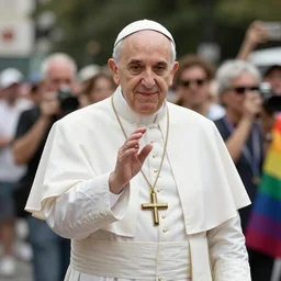 the pope coming out at a pride parade
