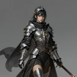 Concept art, knight witch girl, artstation trending, highly detailded