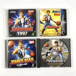 john madden : john's mad the video game 1 9 9 7 tournament for the sega playstation, game case, box art, cd jewel case
