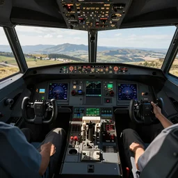 cockpit panel, control column, flight simulator x