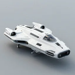 a 3 d render of a spaceship, dystopian