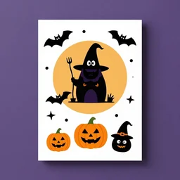A vector halloween greeting card - H 768