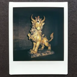 mythical creature, vintage polaroid