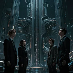 a neo noir film still of futuristic architecture intricate complexity, by greg rutkowski, artgerm, ross tran, conrad roset, takato yomamoto, ilya kuvshinov. 4 k, beautiful, cinematic dramatic atmosphere