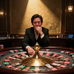 xqc crying at the roulette table after losing all his money