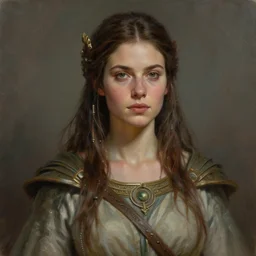 perfectly - portrait of a beautiful female druid netflix character, intricate, highly detailed, digital painting, loose brush strokes, realistic shaded lighting, artstation, concept art, smooth, sharp focus, illustration, realism, oil painting, unreal engine 5, 8 k, art by peter mohrbacher and and sam spratt