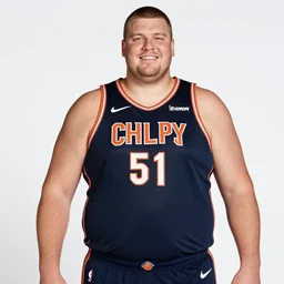 official photo of a fat white nba player named glorp doop