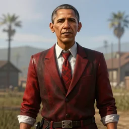 Obama in red dead redemption 2 4K detail
