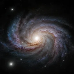 view of the spiral galaxy from the deep space, dark space, stars, kodak gold 2 0 0, megapixel